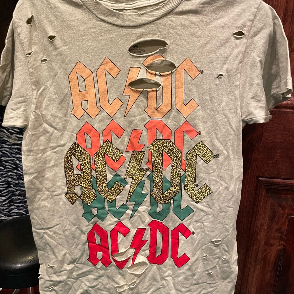 brand new AC/DC T-shirt-ripped on purpose